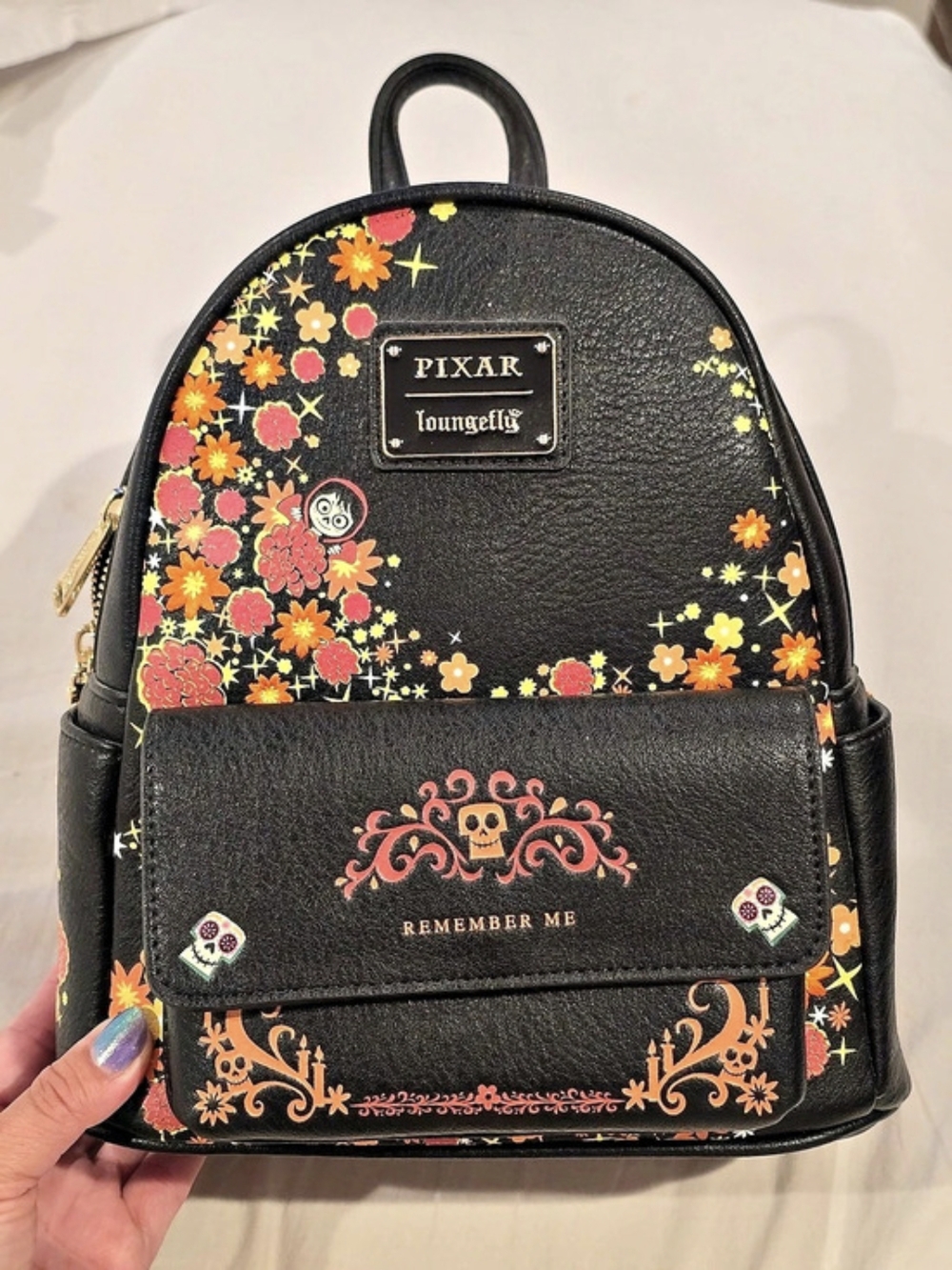 Loungefly Pixar Remember Me Floral Mini Backpack Floral Mini Backpack